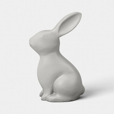 Large Cement Rabbit Outdoor Garden Figurine - Threshold Gray