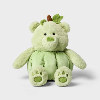 12'' Pumpkin Bear Stuffed Animal Green - Gigglescape
