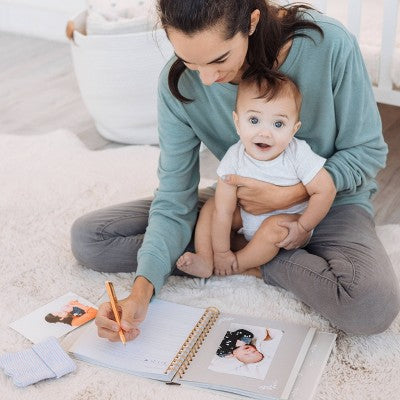 Pearhead Square Baby Memory Book - Woodland Print: Hardcover Family Relationships Book
