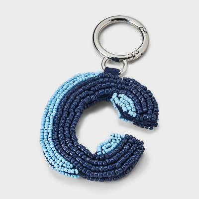 Beaded Monogram Letter C Bag Charm - A New Day Blue