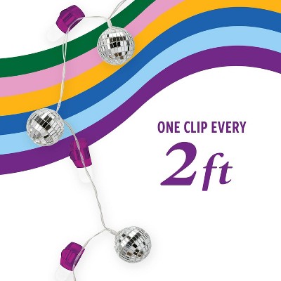 Command 5pk Damage-Free Transparent Cord Clips Candied Plum
