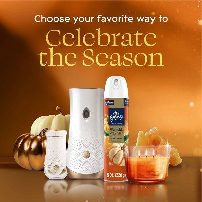Glade Automatic Air Freshener Room Spray Holiday Scent Refill - Pumpkin & Ginger - 6.2 oz