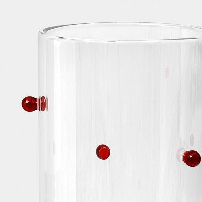 7.3 fl oz Champagne Glass Clear with Red Dots - Threshold