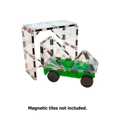 MAGNA-TILES Cars 2pc Expansion Set: Green & Yellow