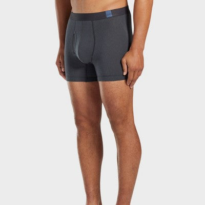 Pair of Thieves Men's 3pk SuperiAir Boxer Briefs - Gray M: Cotton Blend, Seamless, Tagless, Full Waistband Elastic, Medium