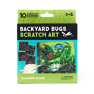 Crocodile Creek 11pc Scratch Art Backyard Bugs
