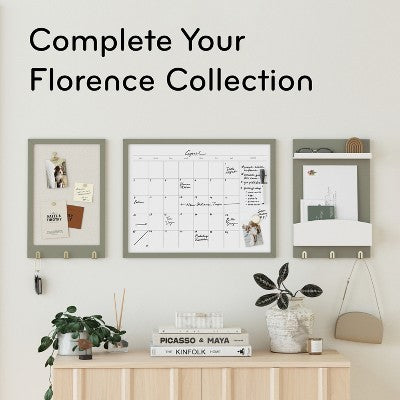 U Brands 11"x17" Modern Wall Organizer Storage Board Forest Fog