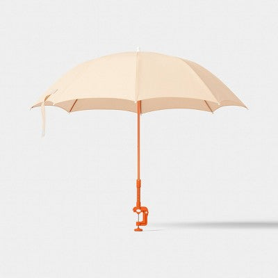 4' Round Clamp Beach Umbrella Cream/Orange - Room Essentials (LOCAL PICKUP ONLY)