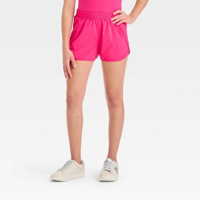 Girls' Run Shorts - All In Motion Berry Pink L