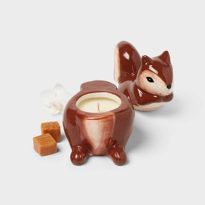 Squirrel Figural Ceramic Cafe Latte Jar Candle - Room Essentials