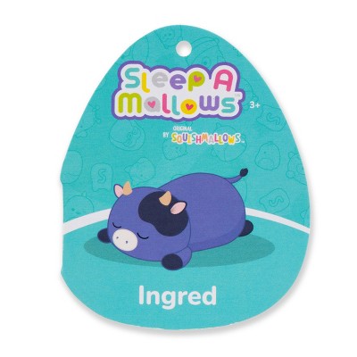 Squishmallows 18" Large Plush Ingred Dark Purple Cow Sleepamallows