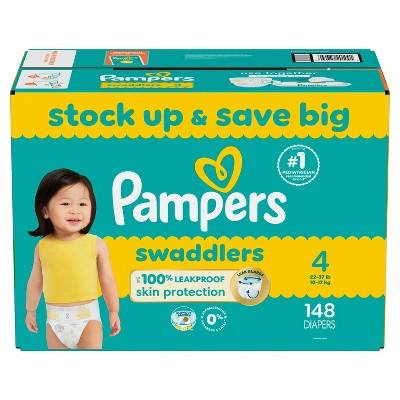 Pampers Swaddlers Sensitive Disposable Diapers - Size 4 - 148ct