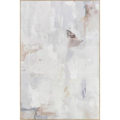 58" x 38" Tonal Abstract Framed Canvas - Threshold designed with Studio McGee: Modern Digital Art, Polystyrene Frame (LOCAL PICKUP ONLY)