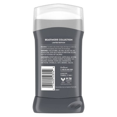 Dove Men+Care Aluminum-Free Limited Edition Deodorant Stick Beastmode Collection - Beast to the Bone - 3oz