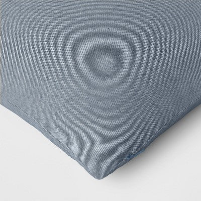 2pk Reversible Woven Cotton/Polyester Square Throw Pillow Covers Navy - Room Essentials: Jacquard Design, Indoor Use, Zipper Closure