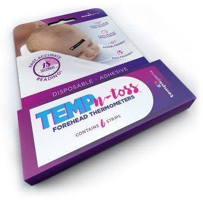 Tempagenix Temp-N-Toss Disposable Forehead Thermometer Strips - 6ct