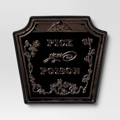12.75" Stoneware Serving Platter Black - Threshold