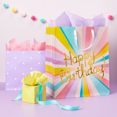 XLarge "Happy Birthday" Gift Bag - Spritz
