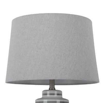 Large Linen Mod Drum Lampshade Gray - Threshold: Slip Uno Fitter, No Assembly Required