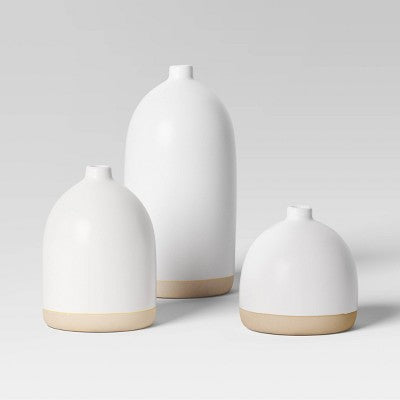 3pc Vase Set Ceramic White - Room Essentials