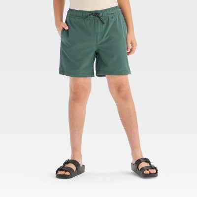 Boys Quick Dry Pull-On Shorts Cat & Jack Dark Teal Green XL Husky