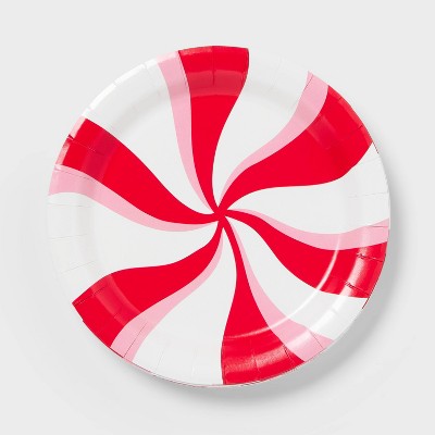 20ct Christmas Peppermint Candy Snack Plates - Spritz