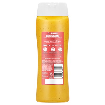 Suave Exfoliating Sulfate-Free Hydrating Body Wash and Scrub - Citrus Blossom - 18 fl oz: For Normal Skin, Whole Body, Liquid Form, Squeeze Bottle