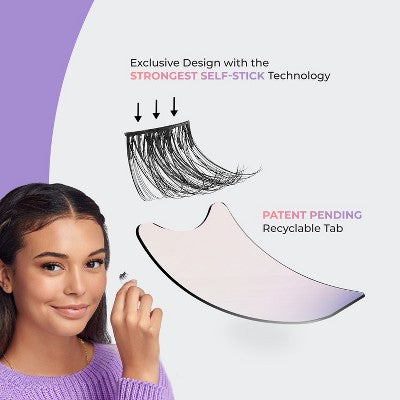 Impress Pre-Glued Lash Clusters - Classy Natural False Eyelashes - 4ct