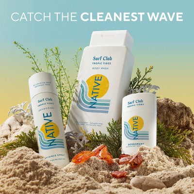 Native Limited Edition Surf Club Body Wash - Tropical Tides - 18 fl oz: Moisturizing, Hydrating, Nourishing, Dye-Free