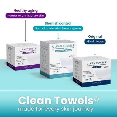 Clean Skin Club Clean Towels Blemish Control - XL - 50ct