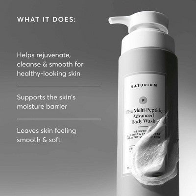 Naturium Multi-Peptide Advanced Body Wash - 16.9 fl oz: For Normal, Combination, Sensitive Skin, Unscented, Whole Body