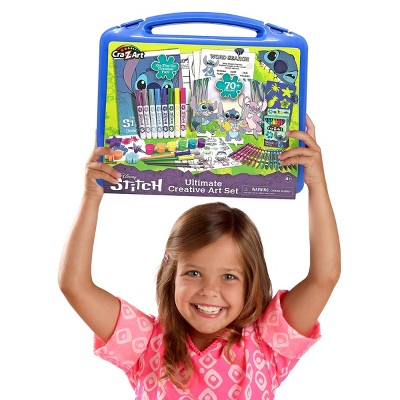 Disney Stich Ultimate Craft Art Set 70pc: Drawing & Coloring Kit with Paint, Markers, Crayons, Brushes