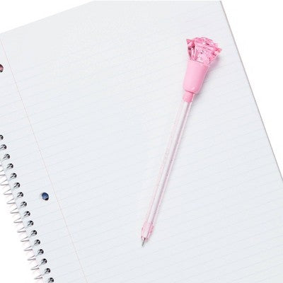Yoobi Novelty Ballpoint Pen Light Up Pink Rose