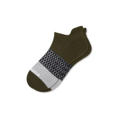 Bombas Men's Tri-Block Ankle Socks - Dark Olive 6-12
