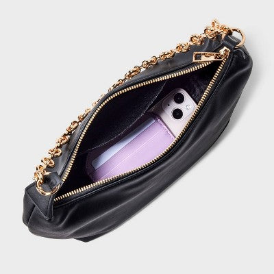 Jewelry Chain Handbag Clutch - A New Day Black