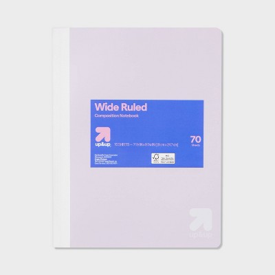Composition Notebook 7.5"x9.75" Poly Cover 70 Sheets Pastel Purple - up&up