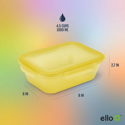 Ello 10pc Snap and Nest Meal Prep Food Storage Containers Multicolor Brights