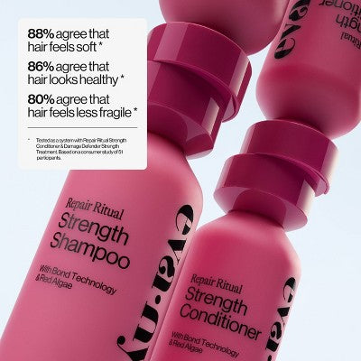 Eva NYC Repair Ritual Strength Shampoo - 10 fl oz: Strengthening, Damage Repair, All Hair Types, Vanilla Scent