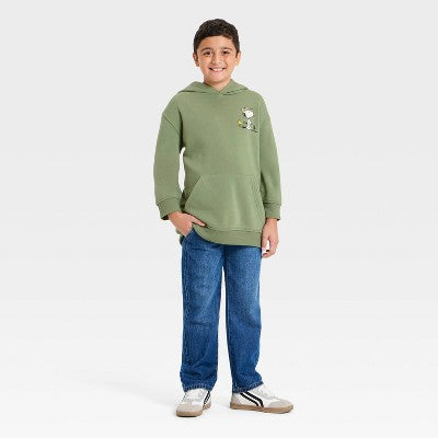 Boys' Peanuts Snoopy and Woodstock Golf  Hoodie  Green M