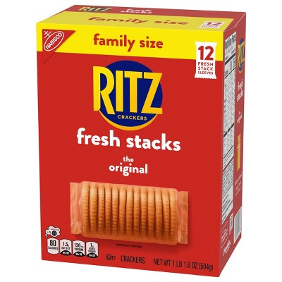 RITZ Fresh Stacks Original Crackers Travel Snacks Family Size - 17.8oz
