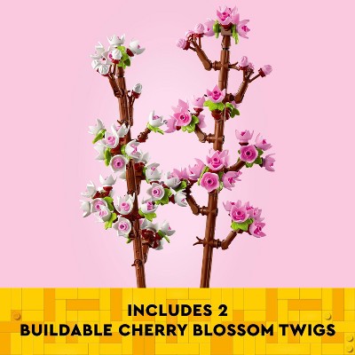 LEGO Flowers Celebration Gift, White and Pink Cherry Blossom 40725
