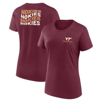 NCAA Virginia Tech Hokies Women's Bi-Blend Crew T-Shirt - L