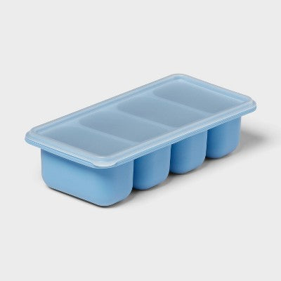 1c Silicone Freezer Mold with Lid Blue - Room Essentials