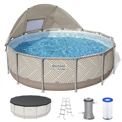 Bestway Steel Pro MAX 13' x 42" Round Above Ground Pool Set with Canopy & Ladder (LOCAL PICKUP ONLY)