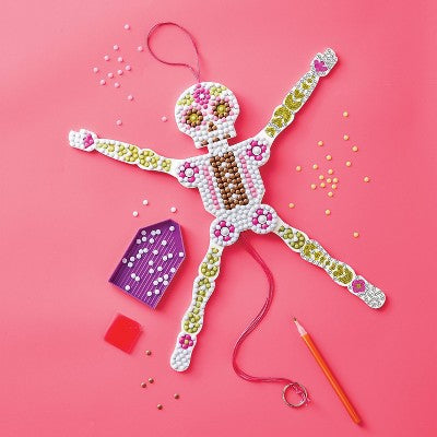 Dia de Muertos Craft Gem Art Calaca Puppet - Mondo Llama