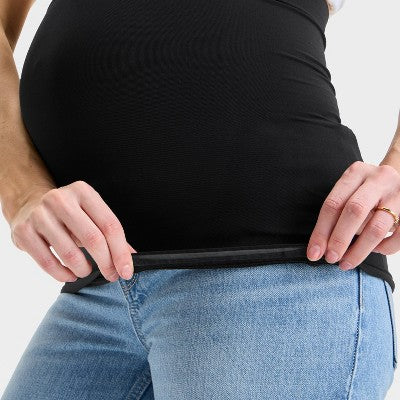 Bellaband Over Belly Maternity Support Belt - Isabel Maternity by Ingrid & Isabel Black L/XL: Seamless Jersey, Pull-On, Large/X Large