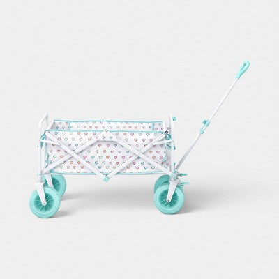 Disco Hearts Wave Collapsible Beach Wagon White/Teal - Roller Rabbit x Target (LOCAL PICKUP ONLY)