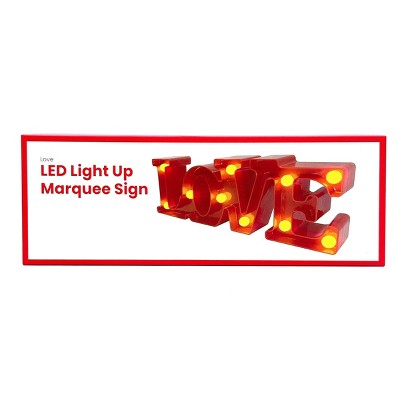 LED Light Up Letter - Love Red