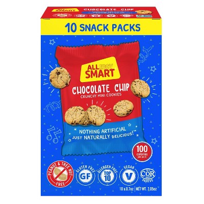 ALLERGY SMART Gluten Free Chocolate Chip Mini Cookies Family Pack - 7.05oz/10ct
