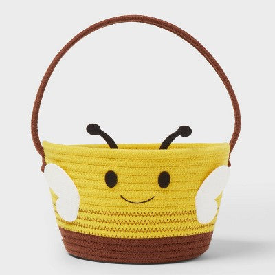 Easter Bee Rope Basket Yellow and Black - Spritz